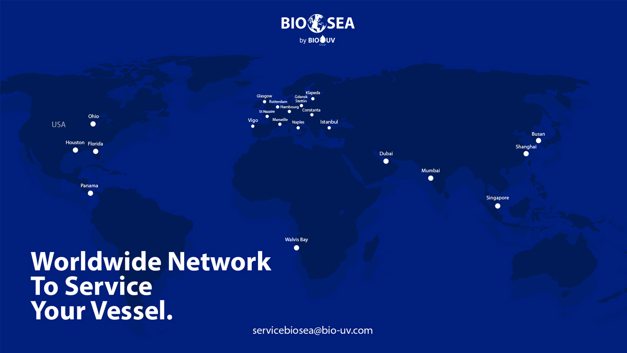 BIO SEA do maintenance on our ballast water treatment systems wherever in the world.